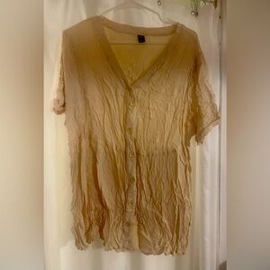 plus size cream colored button blouse size 4x